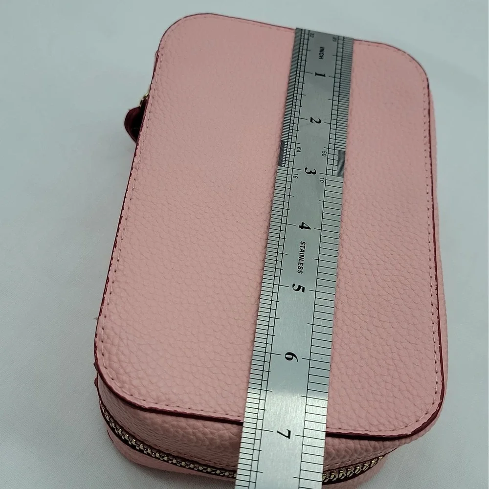 Trish McEvoy Makeup Planner Case Pink Red Heart Power Makeup ZipAround 2 Pages